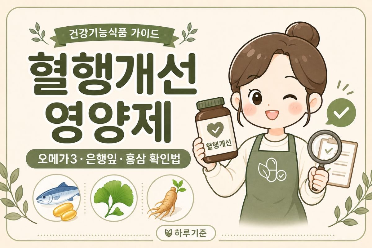혈행개선 영양제 오메가3 은행잎 추출물 홍삼 확인법 썸네일 이미지