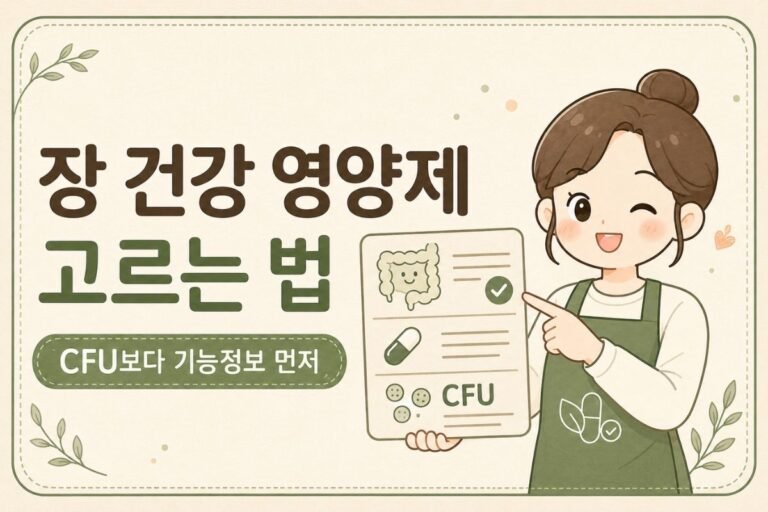 장 건강 영양제, 프로바이오틱스 수와 기능정보 보는 법