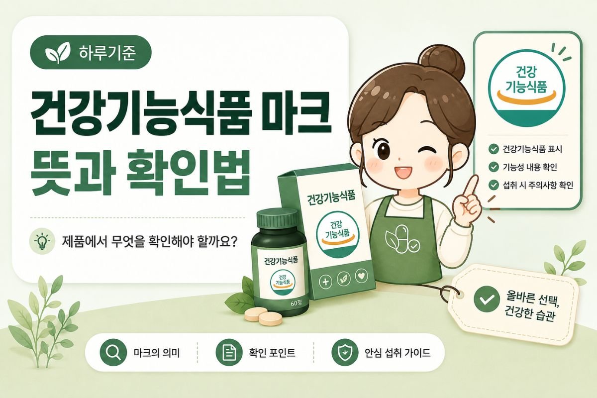 건강기능식품 마크 뜻과 제품에서 확인하는 방법