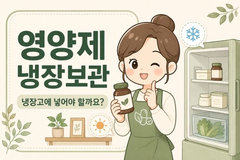 영양제 냉장보관 해야 할까? 실온 보관법과 제품별 확인 기준