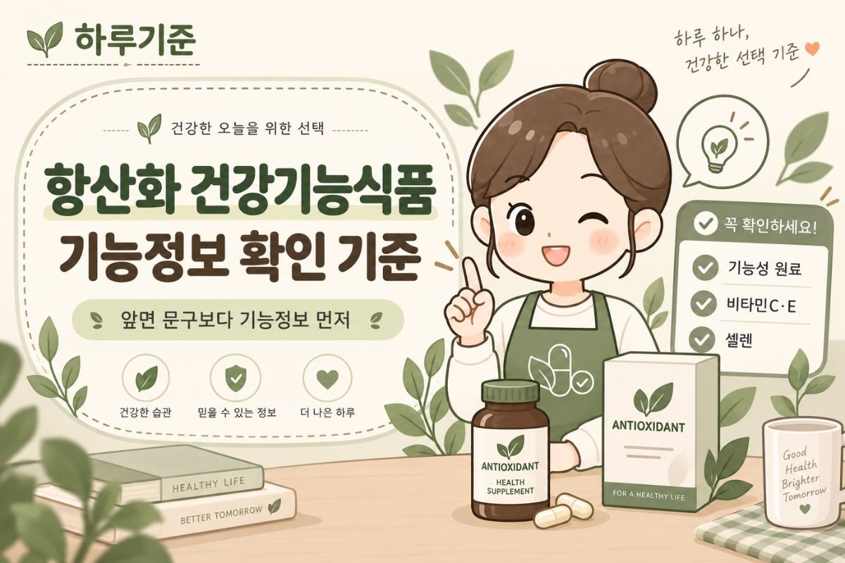 항산화 건강기능식품의 기능성 원료와 기능정보 확인 기준