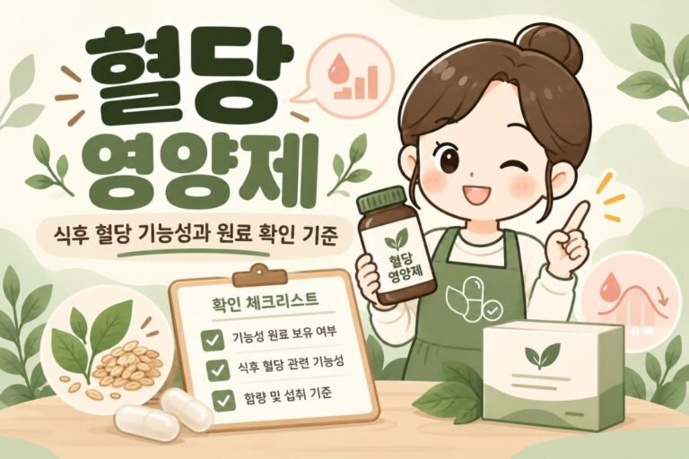 혈당 영양제, 식후 혈당 기능성과 원료 확인 기준