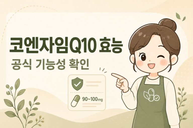 코엔자임Q10 효능, 항산화·높은 혈압 감소 기능성과 하루 섭취량