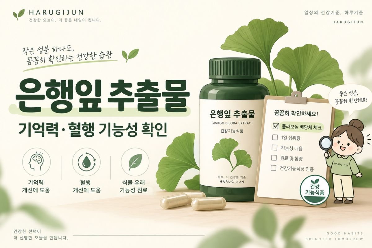 은행잎 추출물 기억력 혈행 기능성과 플라보놀 배당체 확인 기준