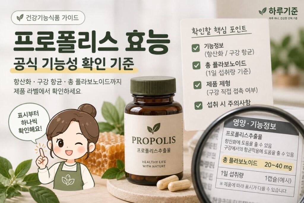 프로폴리스 효능 제품에서 항산화·구강 항균 기능성과 총 플라보노이드, 제형, 주의사항을 확인하는 기준