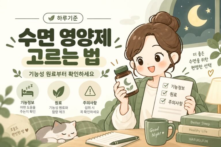 수면 영양제 고르는 법, 수면의 질 개선 기능성 원료 확인 기준
